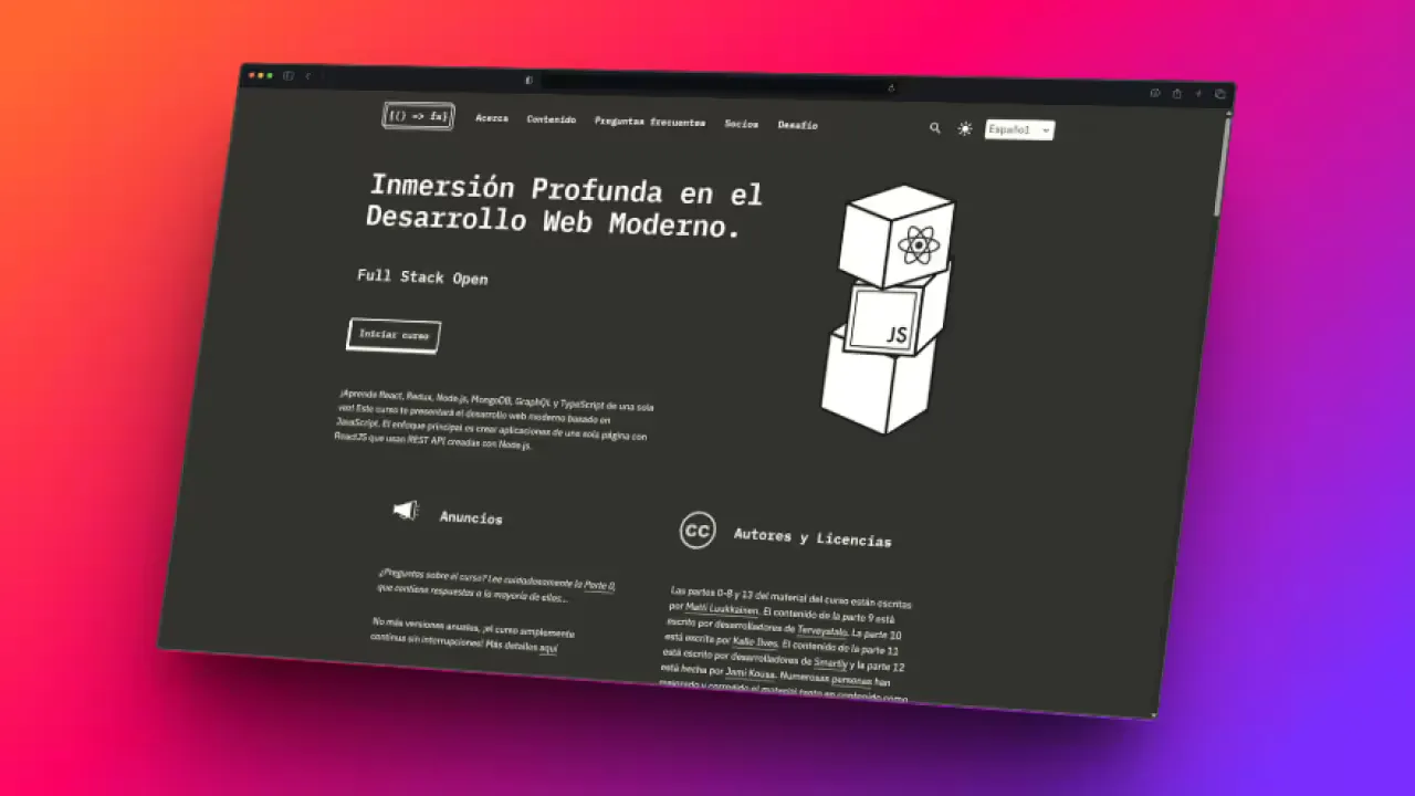 Full Stack Open: Aprende desarrollo web gratis